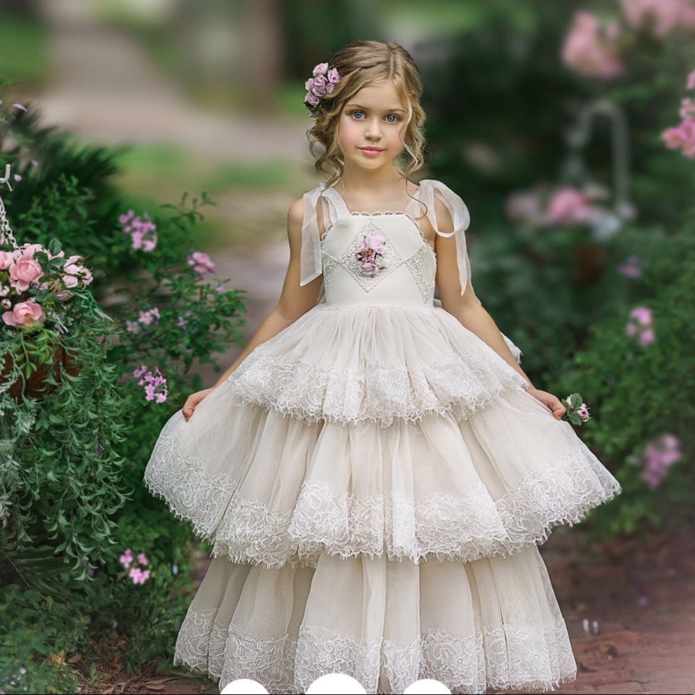 3 pc Dollcake dress pin sash ivory